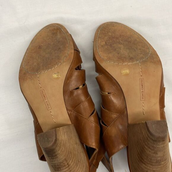 Vince Camuto Elika Huarache Sandal 3.5” Heel Leather - Picture 10 of 14